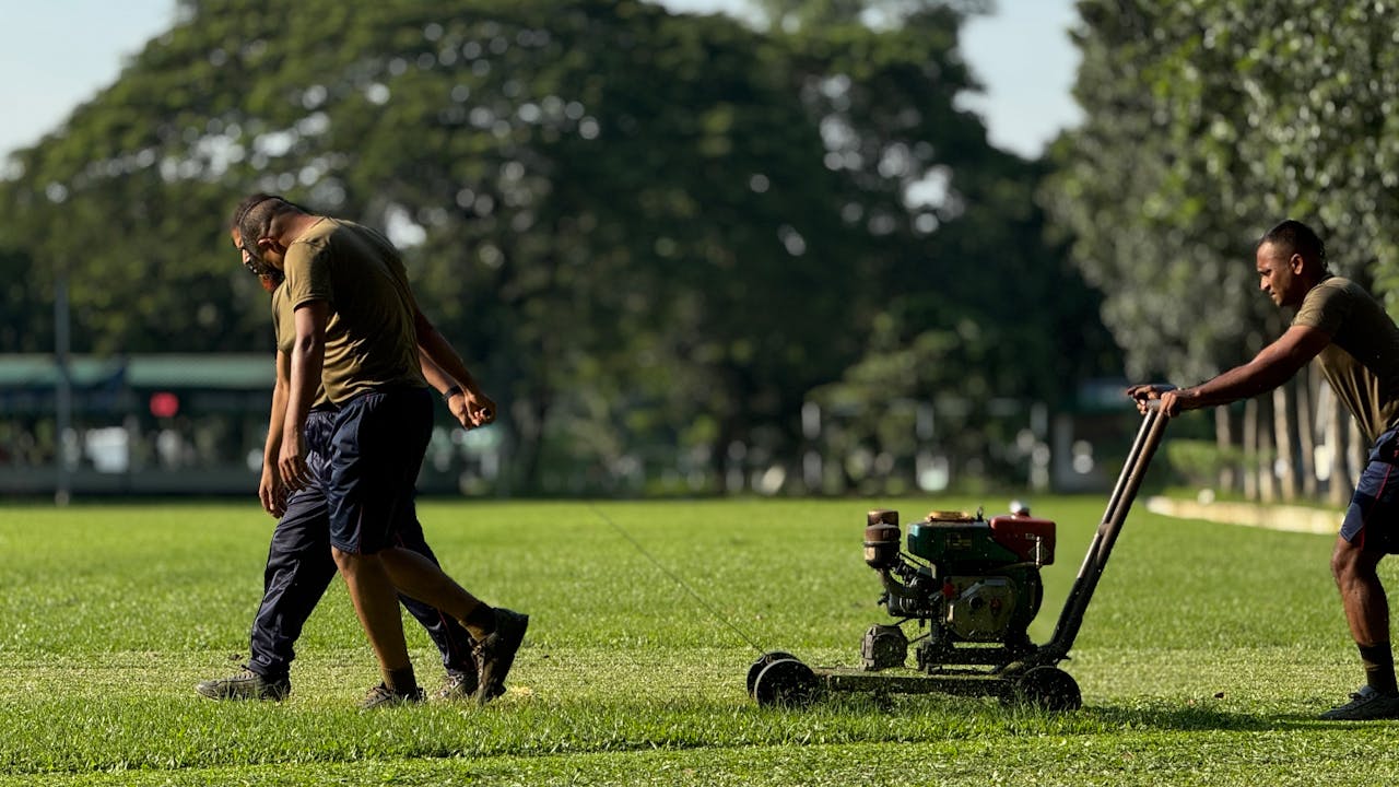 Landscape design team working together